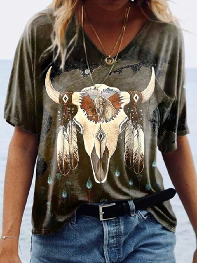 Short-Sleeved Printed T-Shirt.
