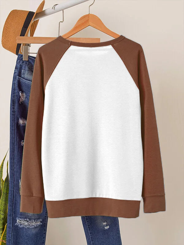 Women's Horse Print Casual Sweatshirt.