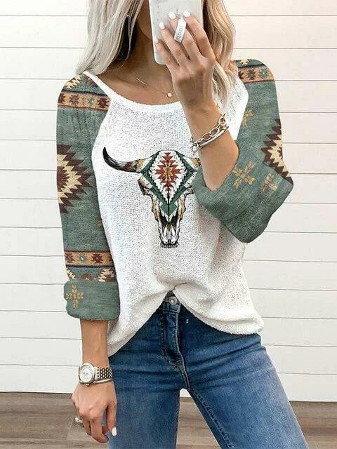 Women's Western AZTEC Tee Shirt.
