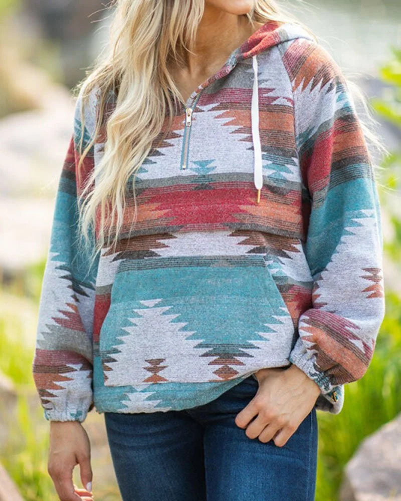 Vintage printed long sleeved Hoodie