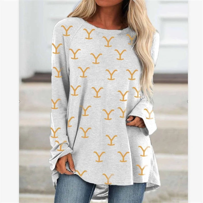 Custom Fashion printed crew neck Pullover Sweatshirt sweater