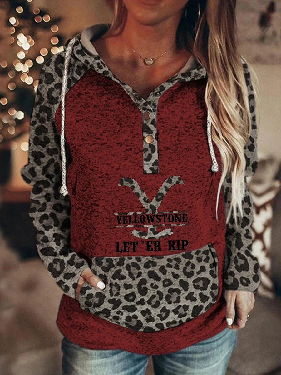 Custom Fashionable leopard print Unisex Hoodie