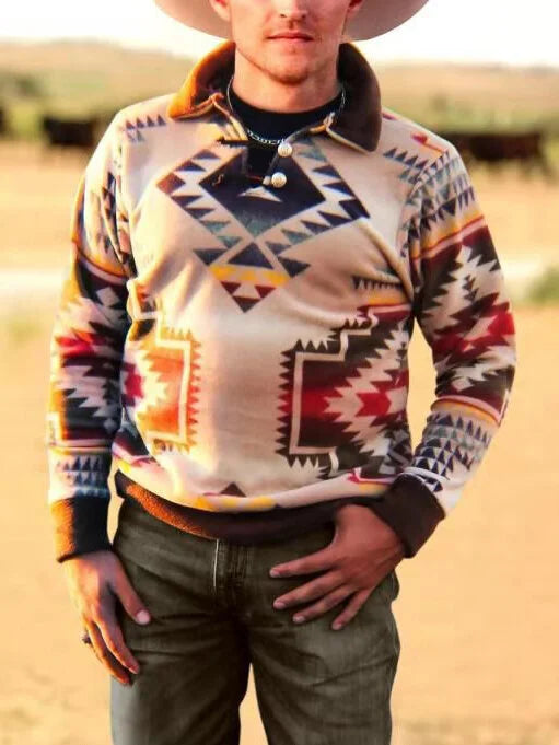 Men’s Aztec Print Sweatshirt.