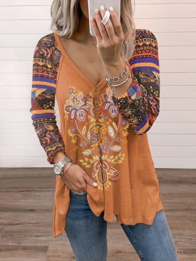 Women's Western Floral Tee Shirt.