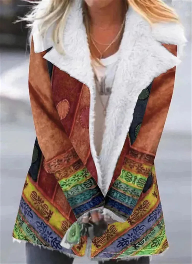 Vintage Print Coat.