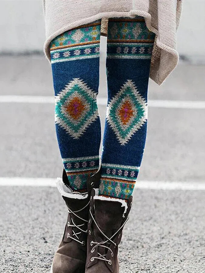 Women’s Vintage Aztec Print Leggings.