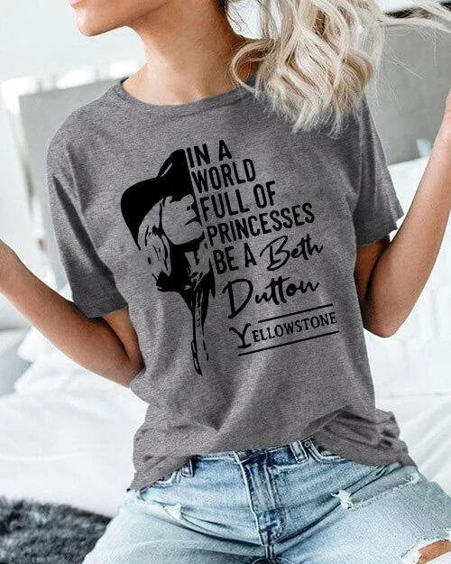 Custom loose casual printed short sleeve T-shirt