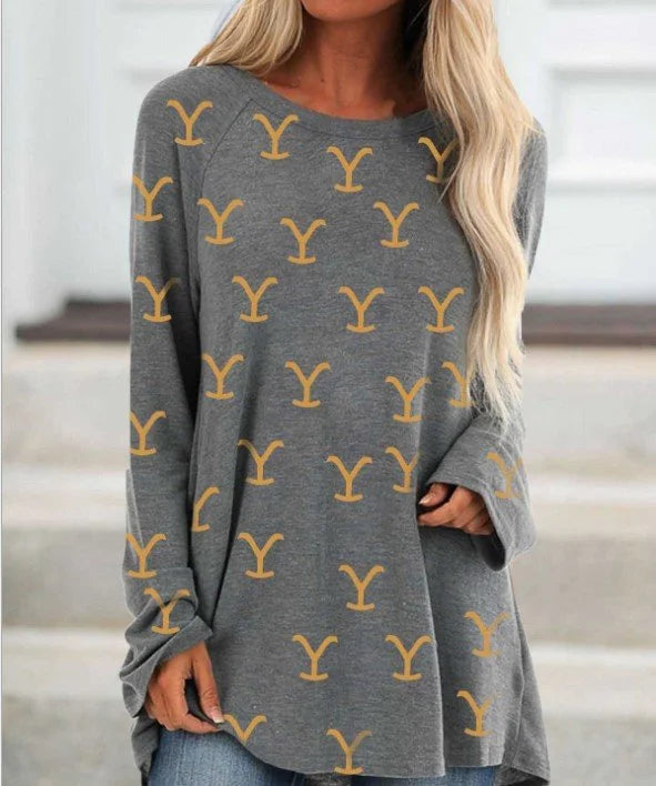 Custom Fashion printed crew neck Pullover Sweatshirt sweater