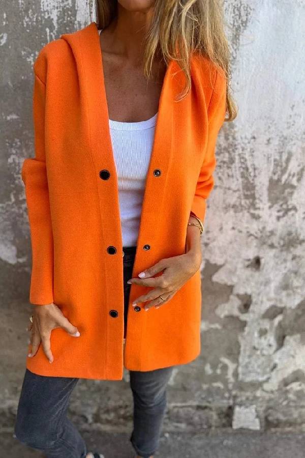 Solid Color Casual Women's Coat