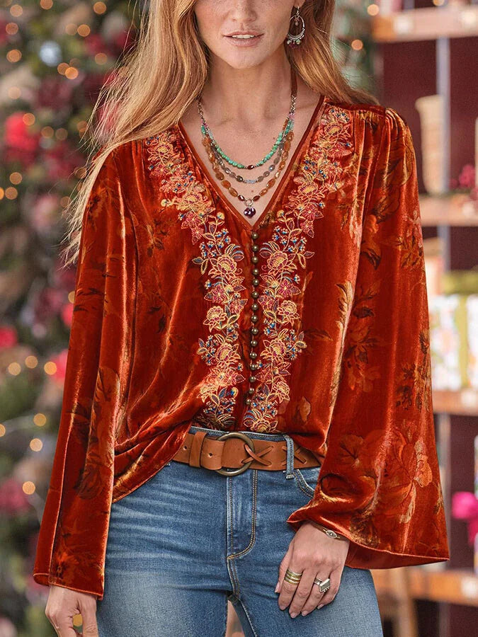 V-Neck Printed T-Shirt.