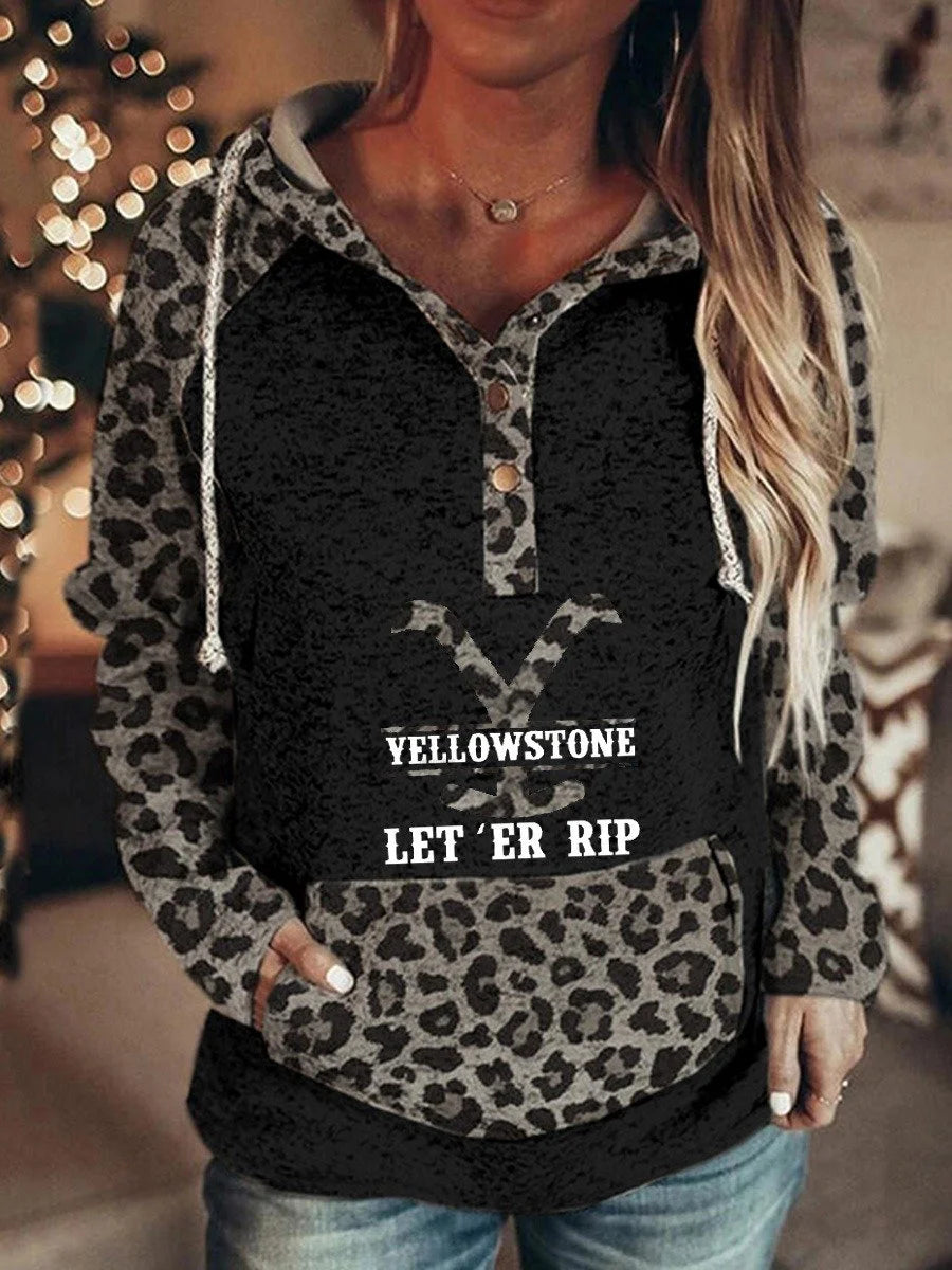 Custom Fashionable leopard print Unisex Hoodie