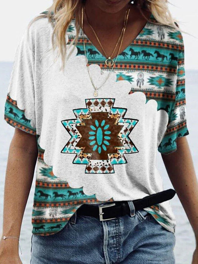 Short-Sleeved Printed T-Shirt.