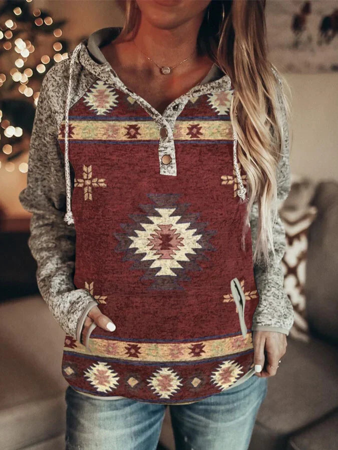 Casual printed long-sleeved Sweatshirt.