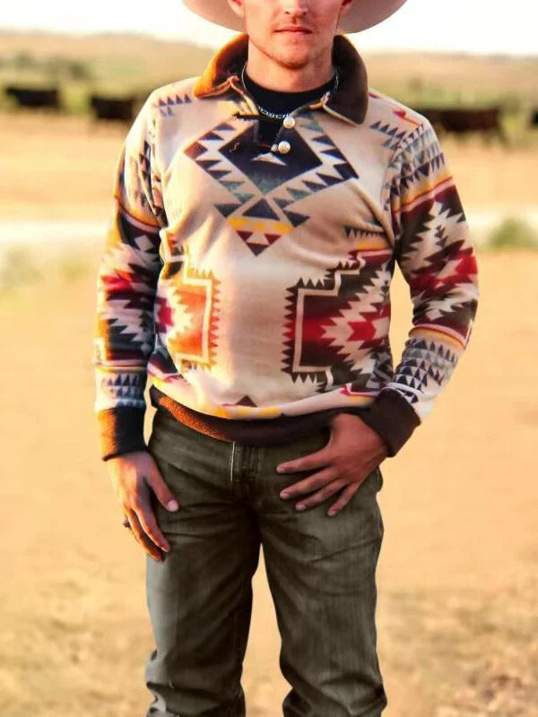 Men’s Aztec Print Sweatshirt.