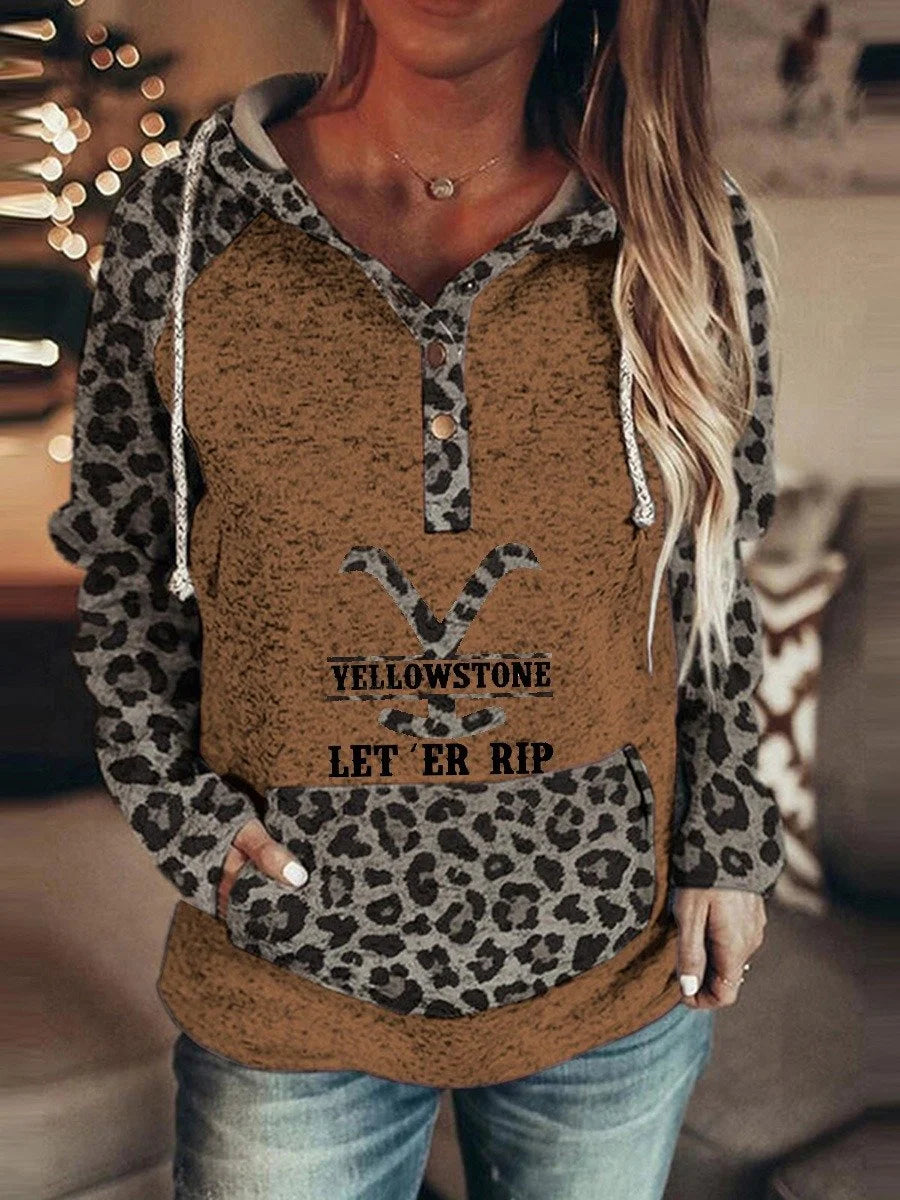 Custom Fashionable leopard print Unisex Hoodie