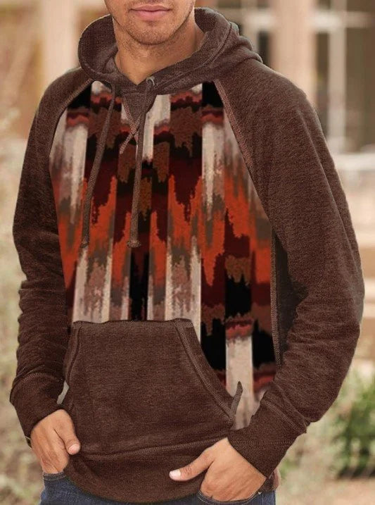Men's western retro national style leisure Hoodie sweater
