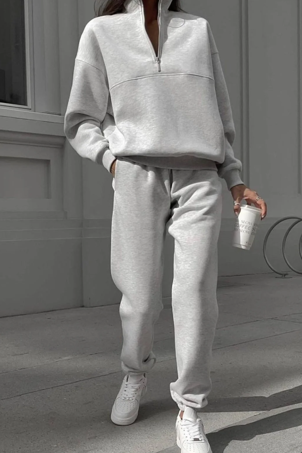 Casual Sweatshirt and Trousers Two-piece Suit