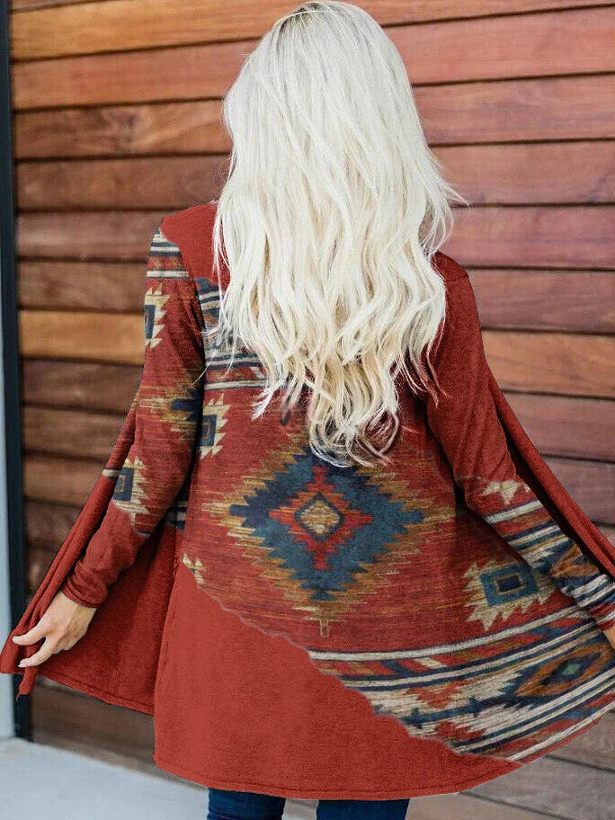 Women's Western AZTEC Retro Cardigan.