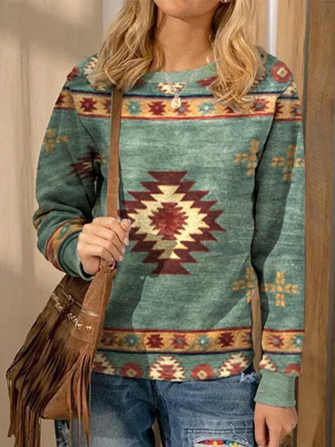 Long Sleeve Printed Sweatshirt.