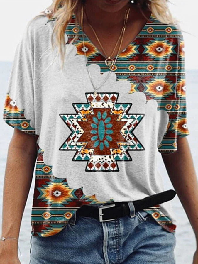 Short-Sleeved Printed T-Shirt.