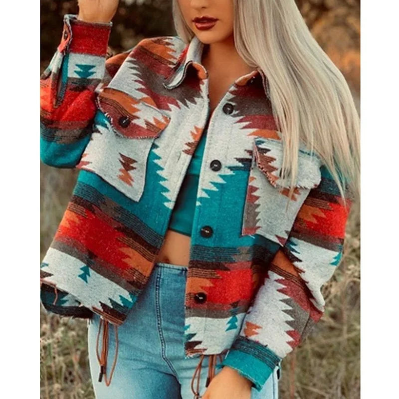 Vintage Western Style Tribal Outerwear