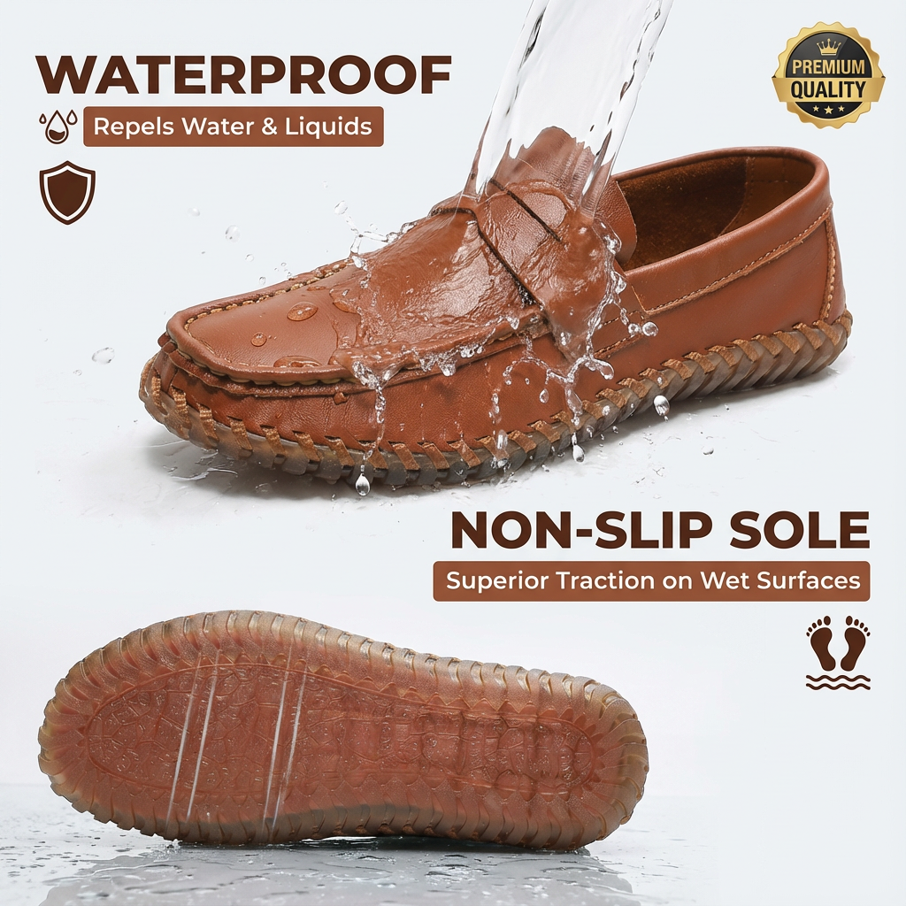 Men’s Genuine Leather Penny Loafers – Comfortable Everyday Slip-On