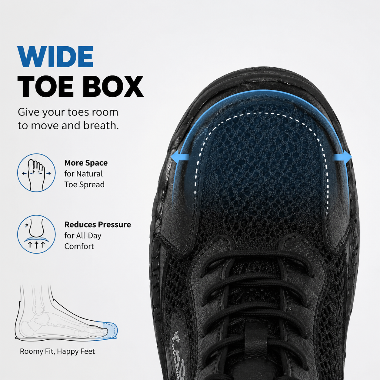 Men’s Breathable Orthopedics Comfort Walking Shoes