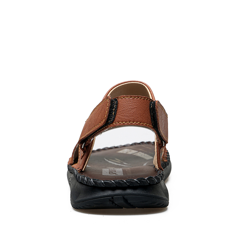 COMFYMORE® Men's Genuine Leather Adjustable Comfort Walking Sandals