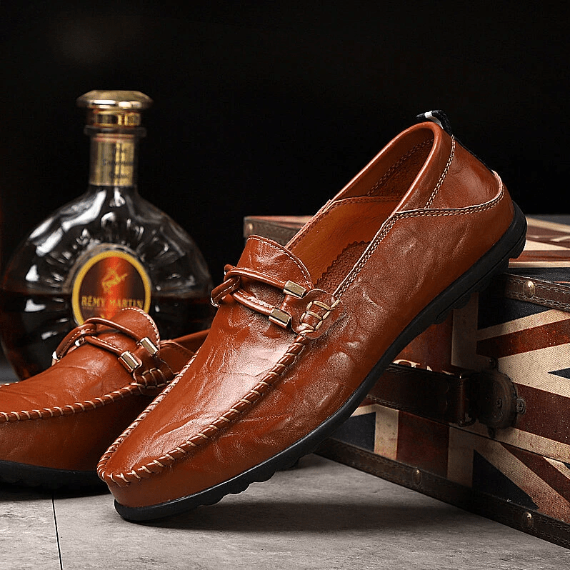 🔥Hot Sale🎁--50% OFF 🎉Men Soft Bottom Comfy Casual Business Slip On Cowhide Leather Loafer