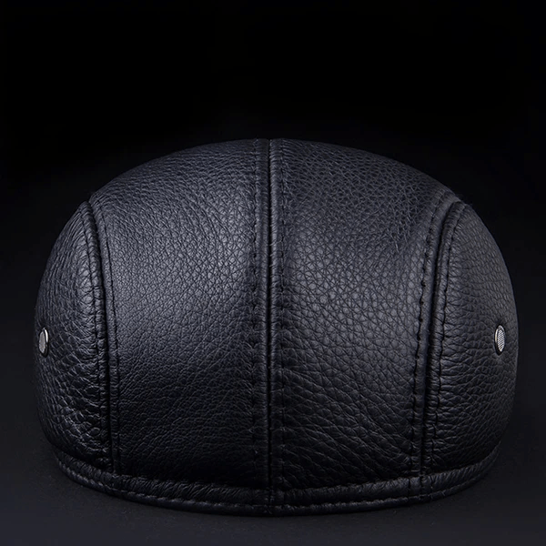 🎅New Year Sale🎁--40% OFF🎉 Mens Vintage Genuine Leather Earflaps Windproof Ivy Caps