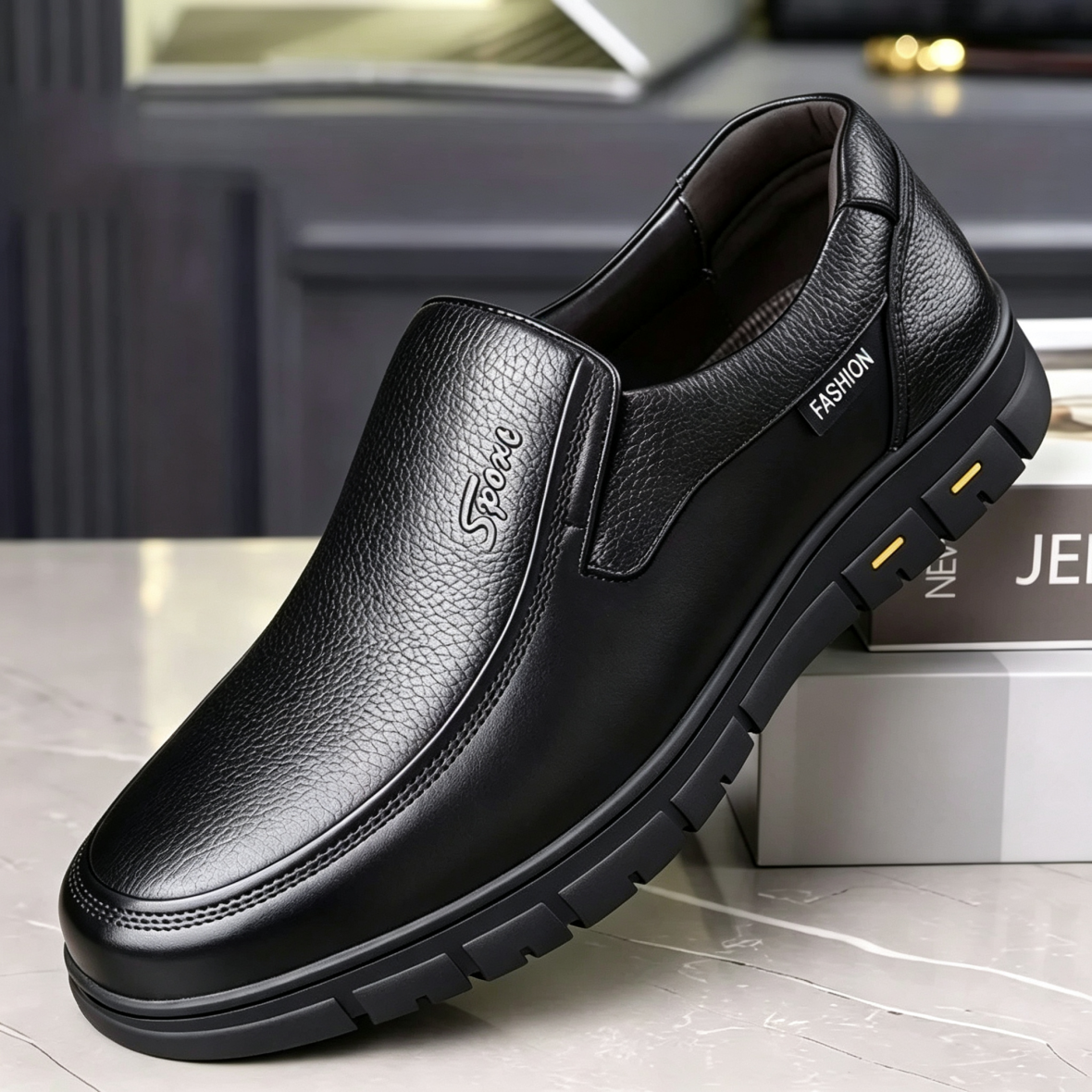 COMFYMORE® Men’s Orthopedic Arch Support Loafers – Easy Slip-On Comfort Shoes for Everyday Walking