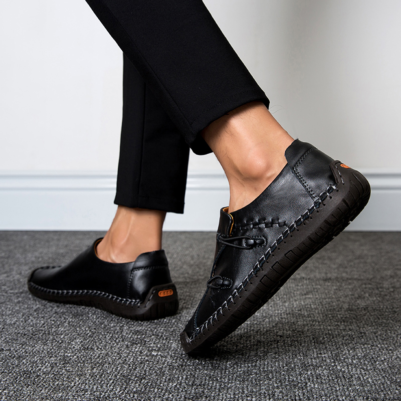 COMFYMORE™ 2023S Mens Genuine Leather Comfy Soft Sole Slip On Loafers