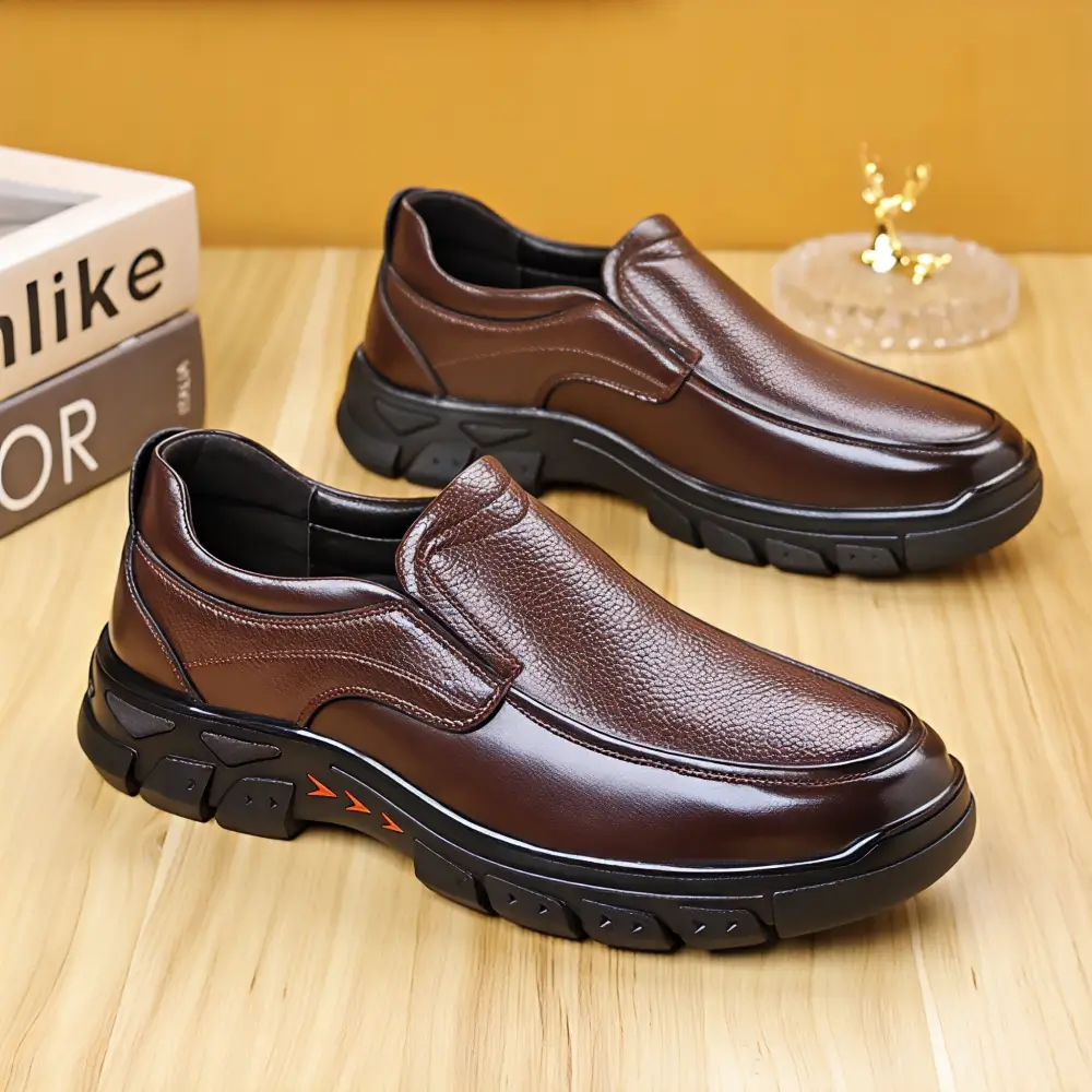 🎅Limited time deal — 50% OFF⏰Men's Orthopedic Arch Support Genuine Leather Slip-On Loafers