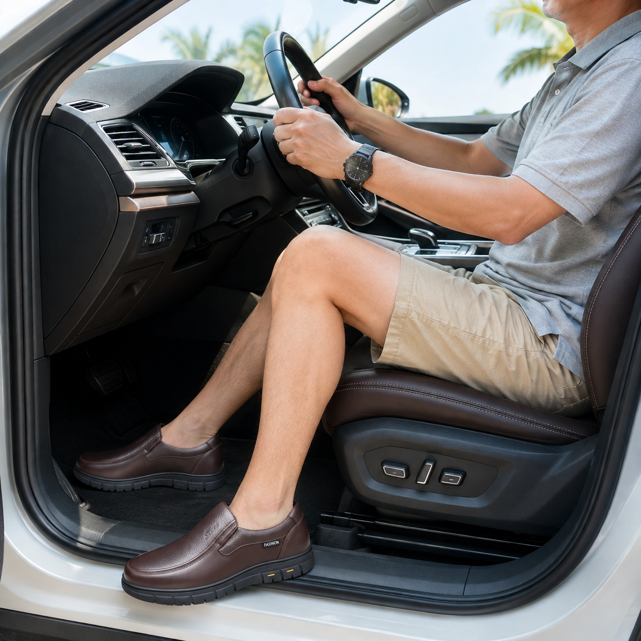 Men’s Arch Support Loafers – Easy Slip-On Comfort Shoes for Everyday Walking