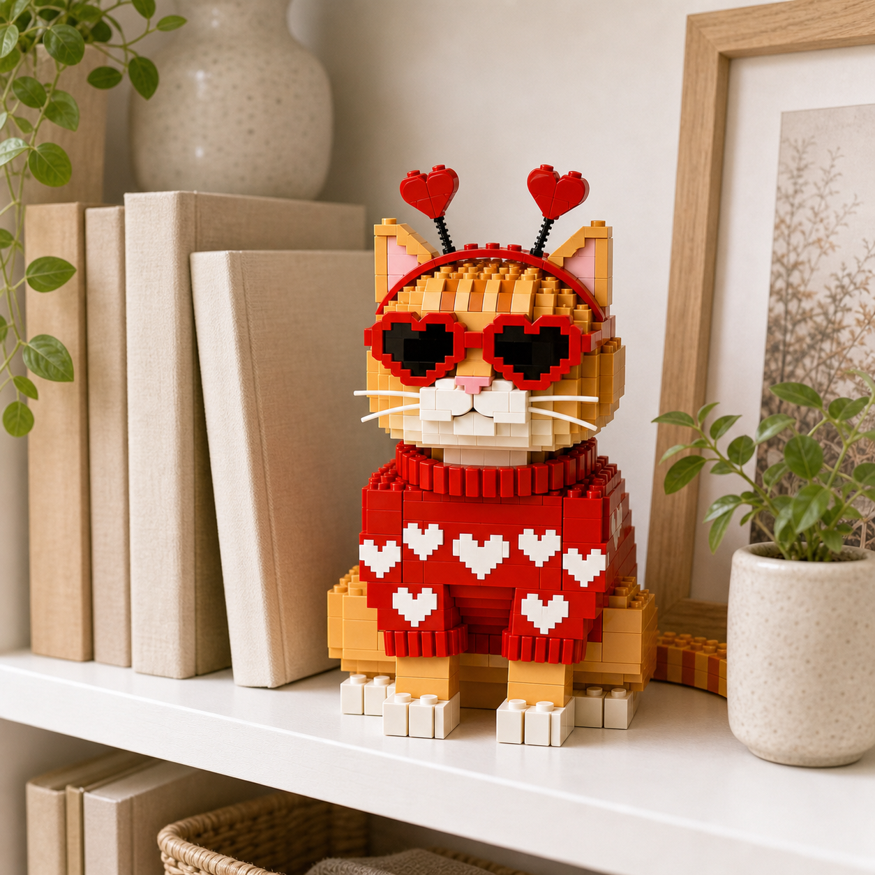 🧡Love Edition Ginger Cat Brick Set
