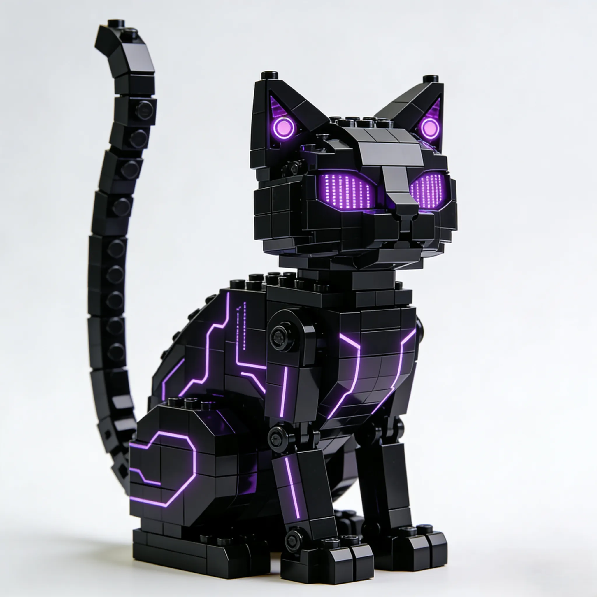 🐈‍⬛Hacker Ghost Mecha Cat Building Block set