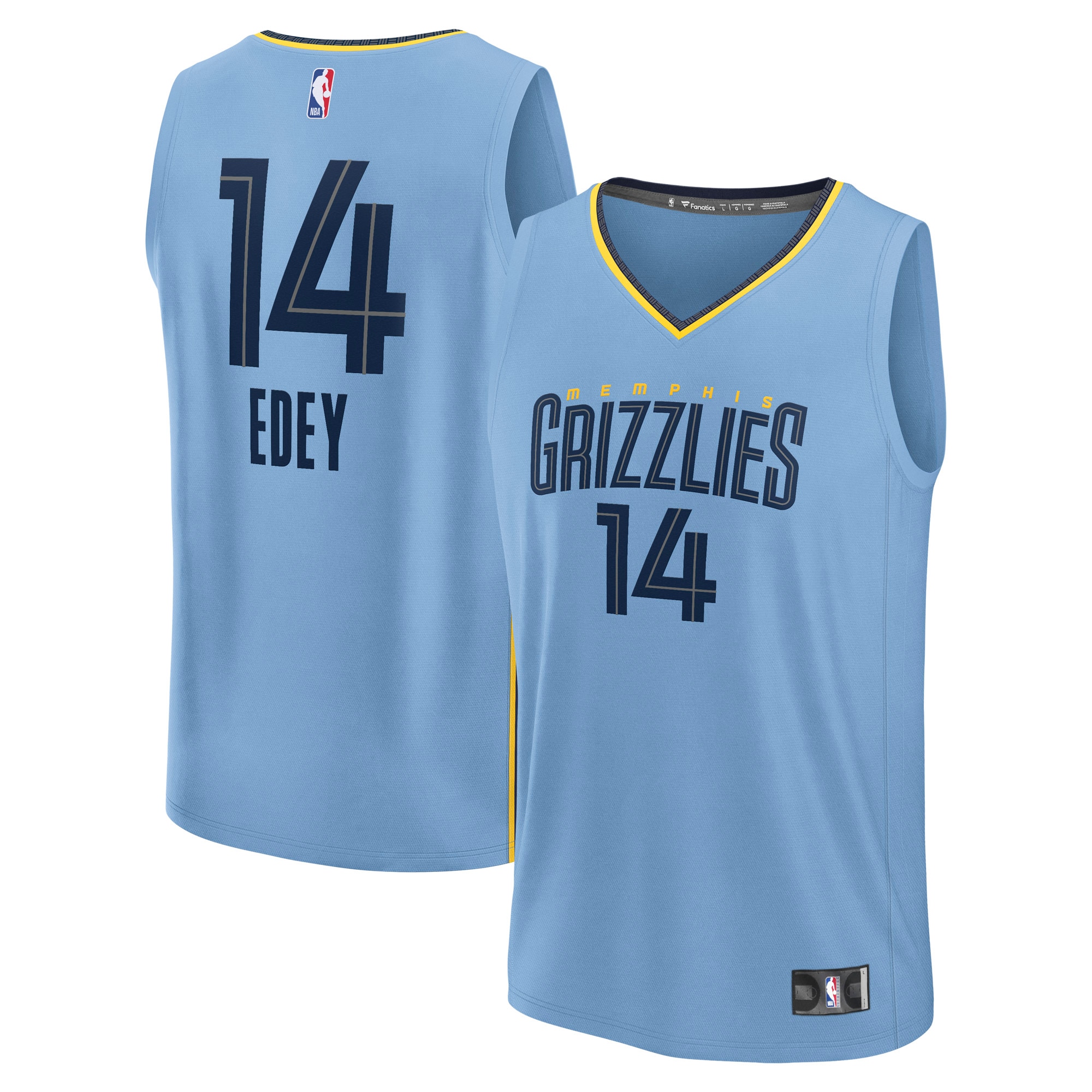 Men's Memphis Grizzlies Light Fast Break Edition Statement Player Basketball Jersey – Zach Edey