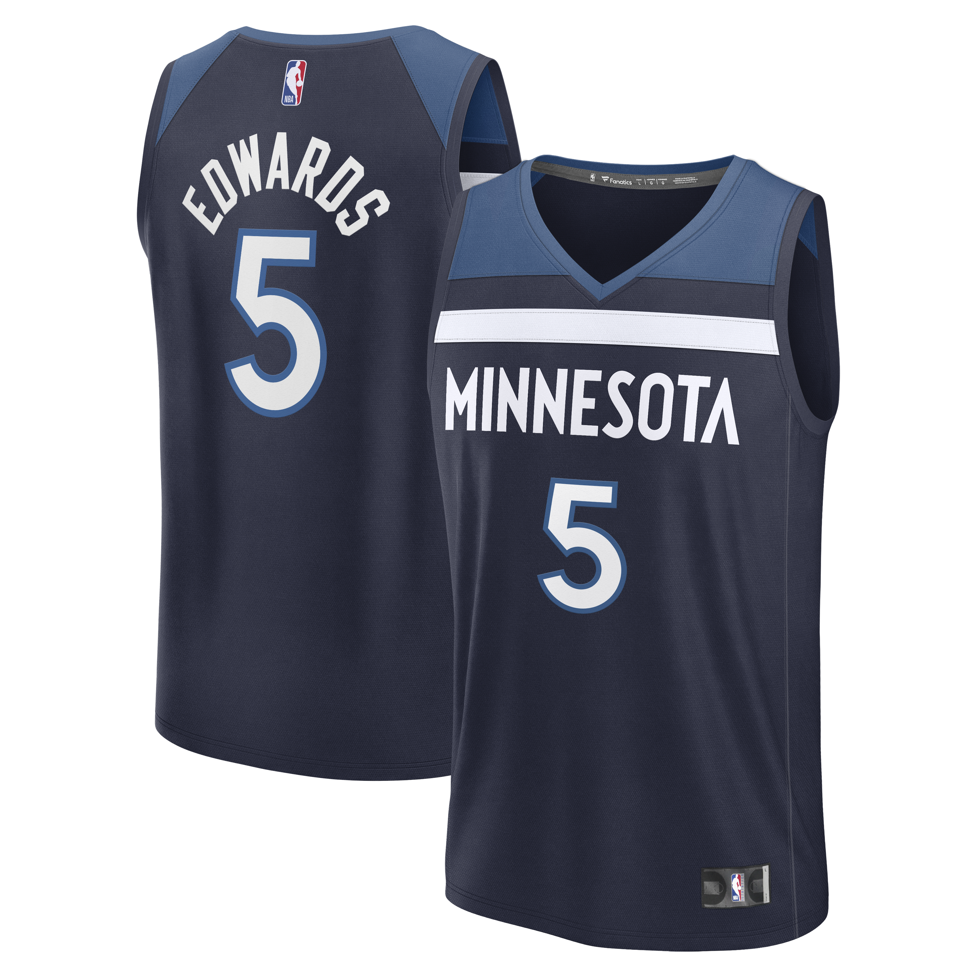 Women's Minnesota Timberwolves Navy Fast Break Edition Icon Player Basketball Jersey – Anthony Edwards
