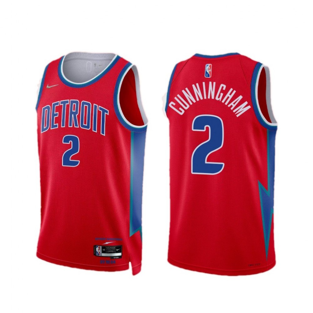 Youth Detroit Pistons Red Edition City Swingman Basketball Jersey – Cade Cunningham