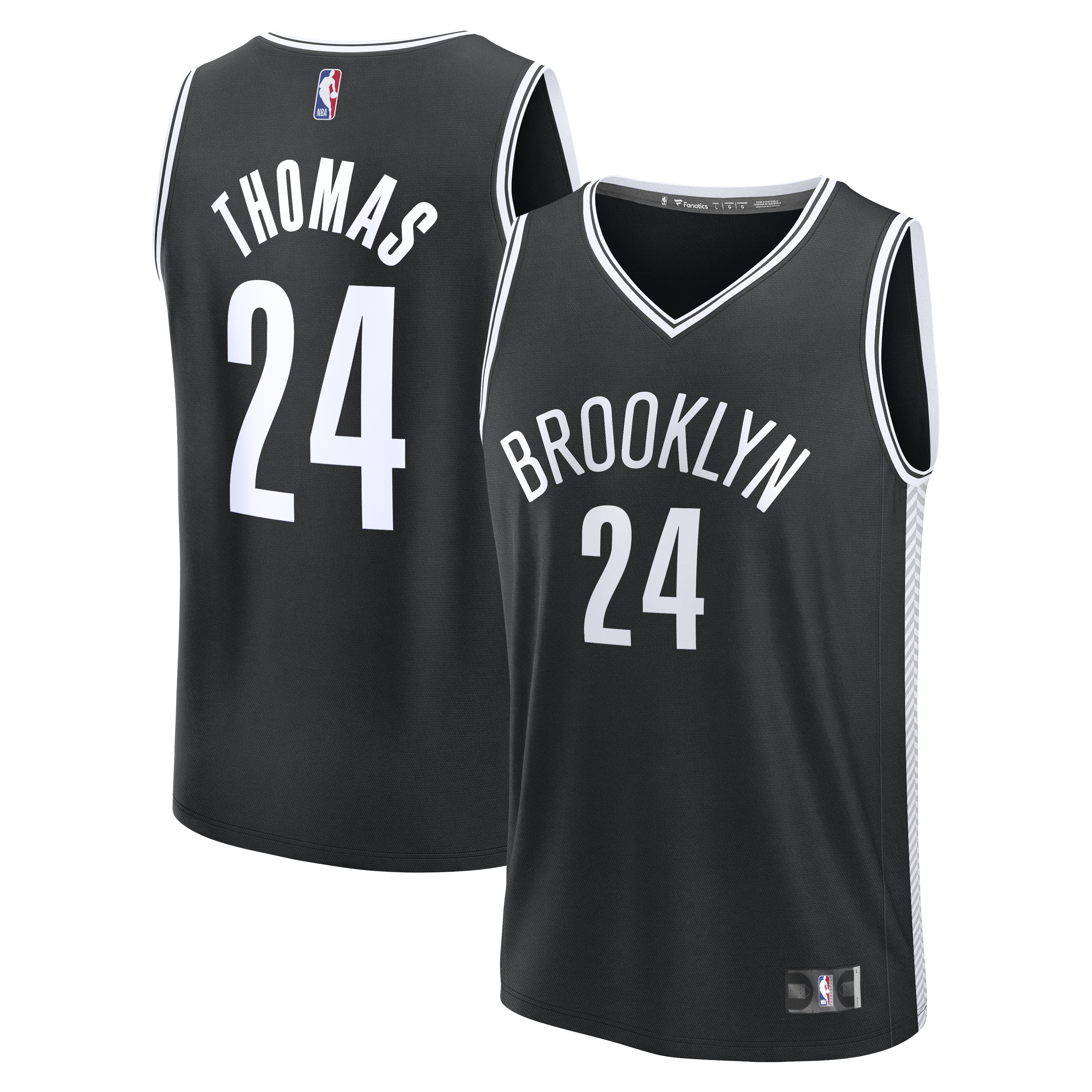 Men's Brooklyn Nets Black Fast Break Edition Icon Replica Basketball Jersey – Cam Thomas