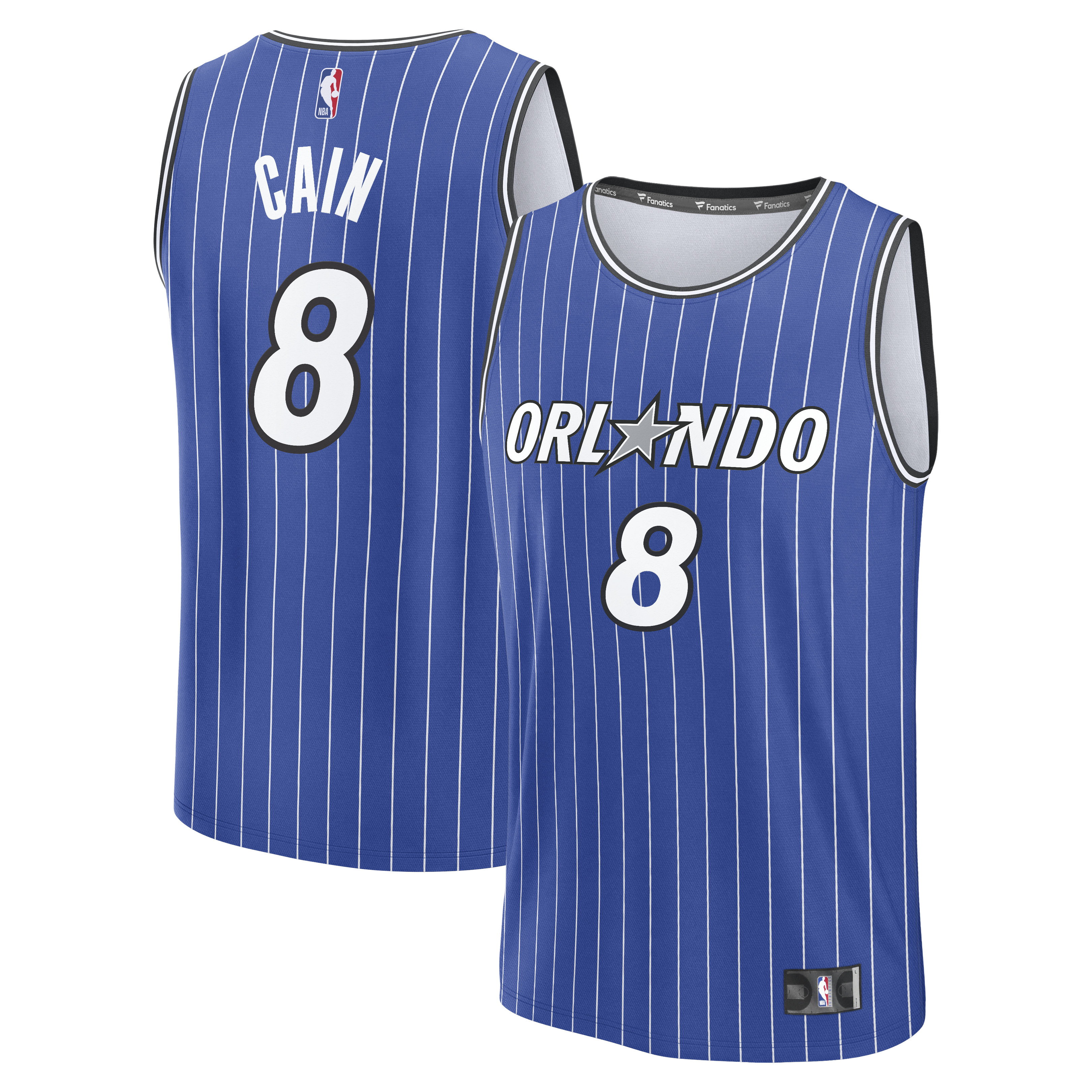 Men's Orlando Magic Blue Fast Break Edition Icon Basketball Jersey – Jamal Cain