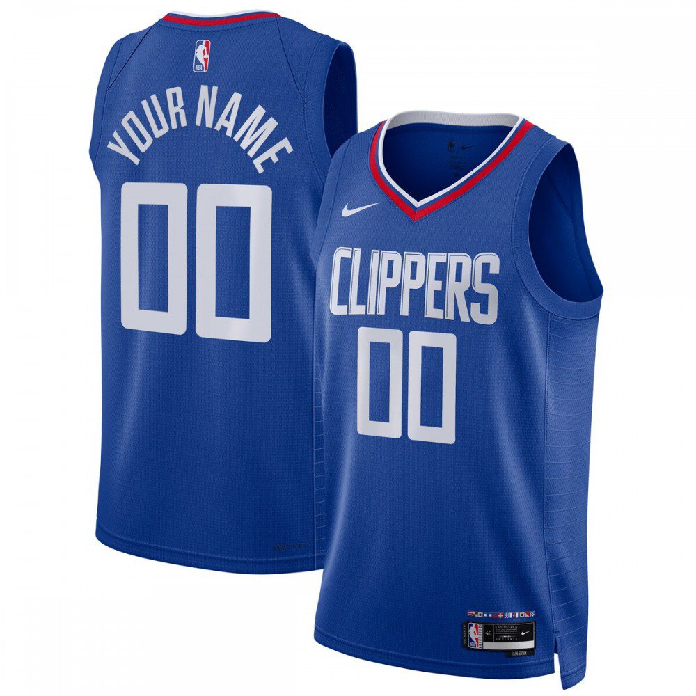 Men's LA Clippers Royal Custom Edition Icon Swingman Basketball Jersey