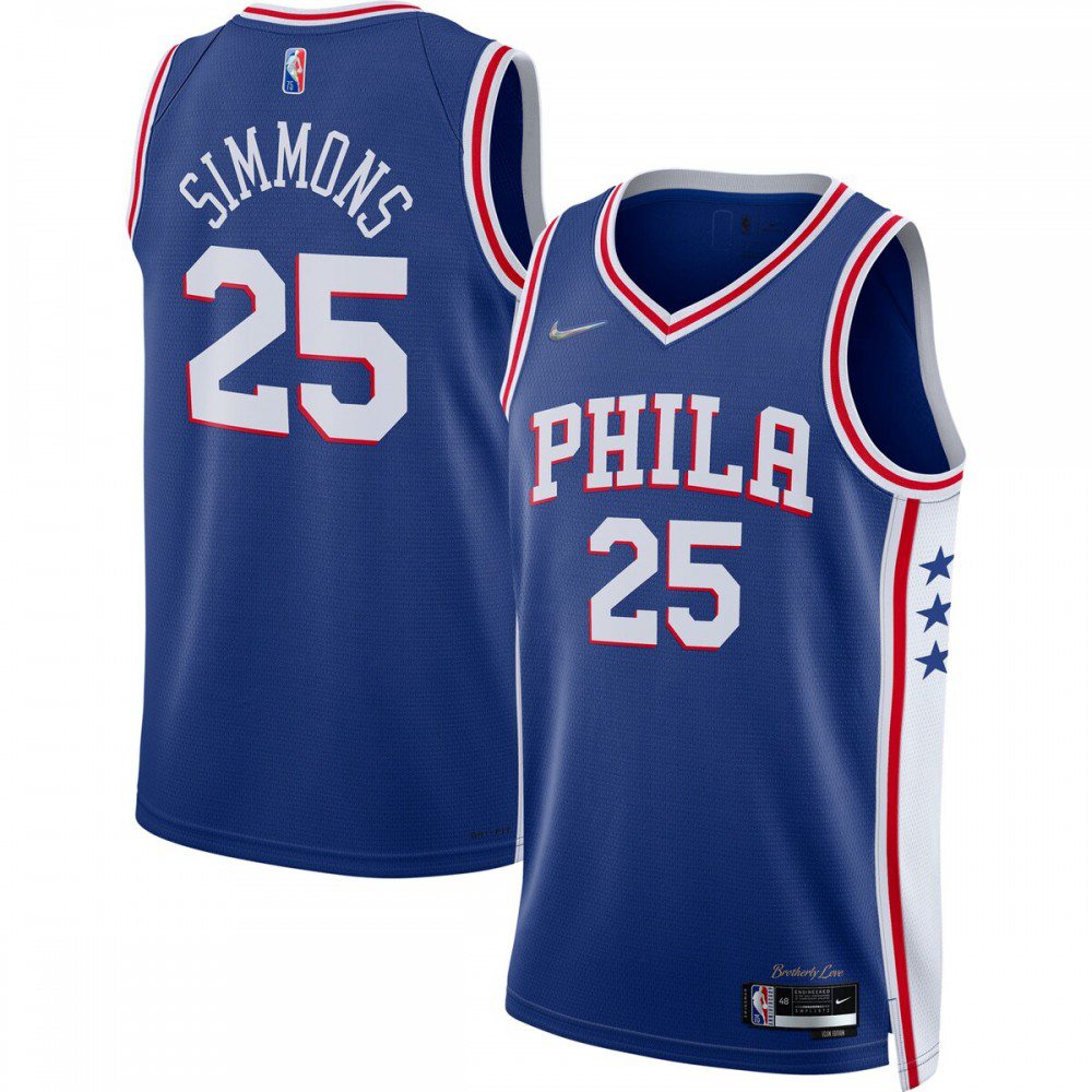 Youth Philadelphia 76ers Royal Diamond Edition Icon Swingman Basketball Jersey – Ben Simmons