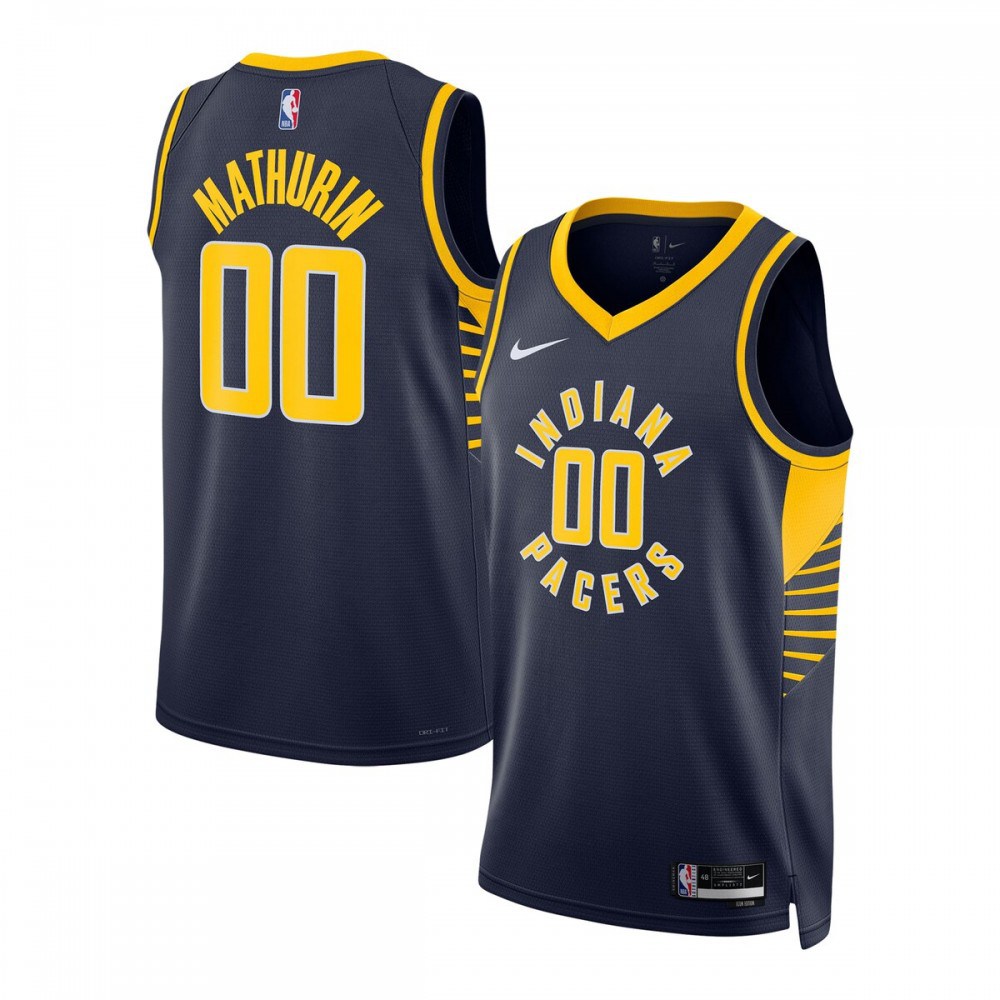 Men's Indiana Pacers Navy Edition Icon Swingman Basketball Jersey – Bennedict Mathurin