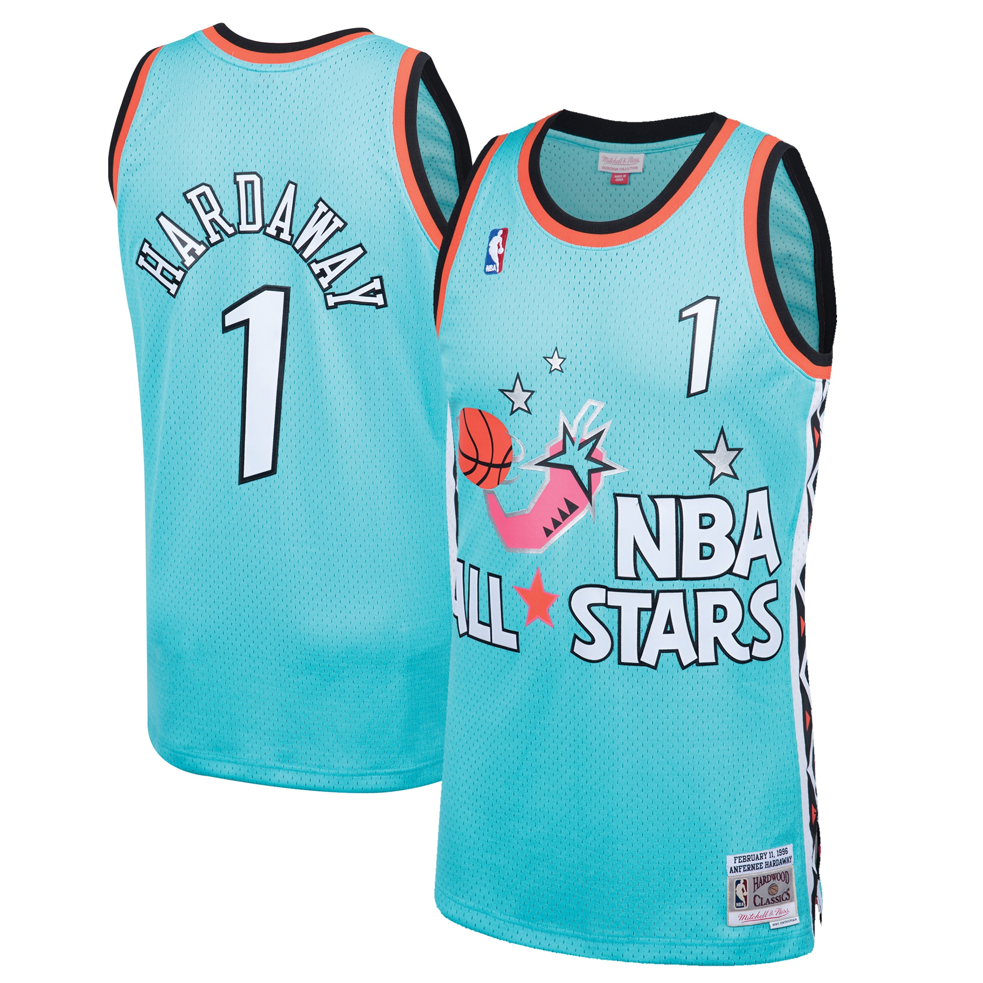 Men's NBA All-Star Teal All Star Hardwood Classics Swingman Basketball Jersey – Penny Hardaway