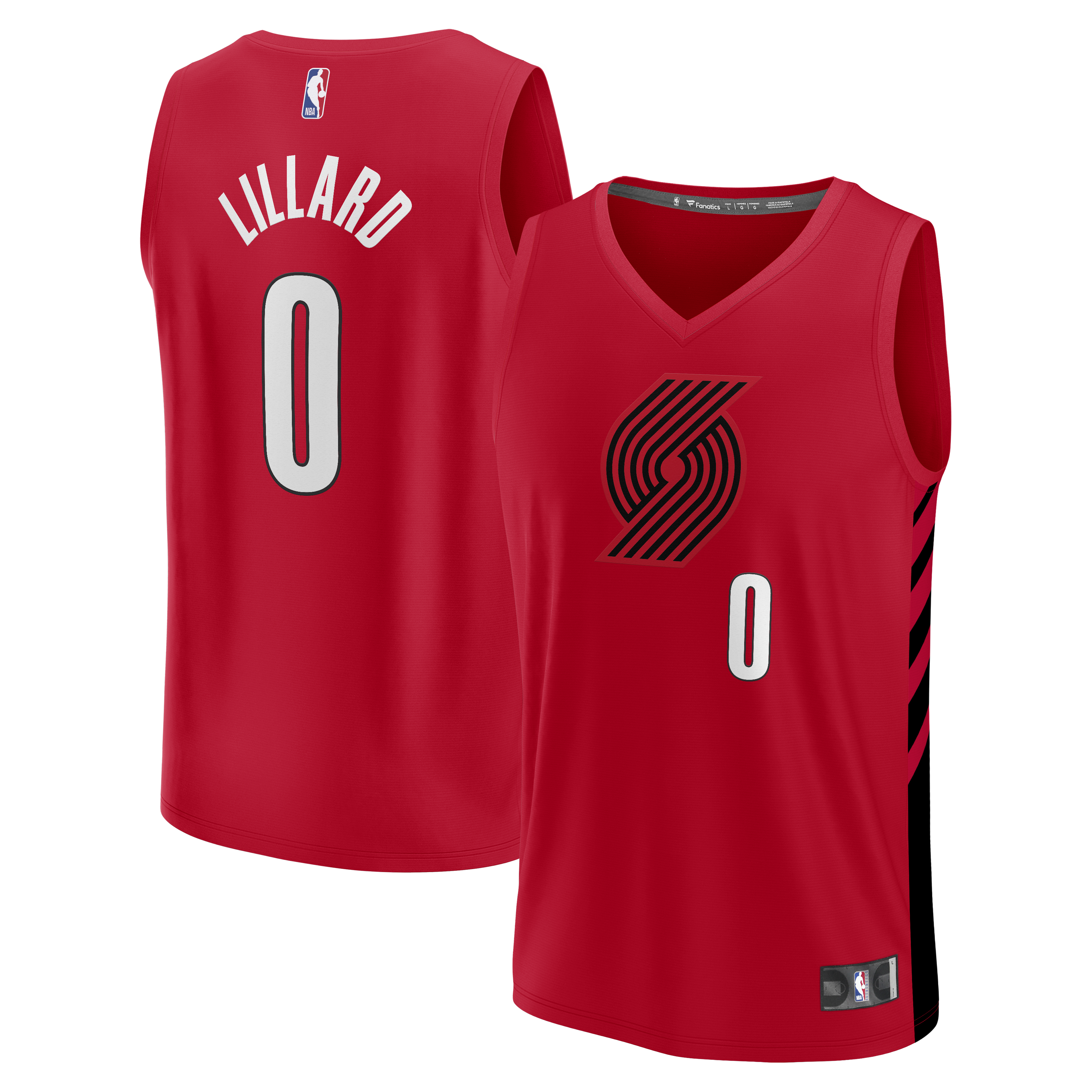 Men's Portland Trail Blazers Red Fast Break Edition Statement Replica Basketball Jersey – Damian Lillard