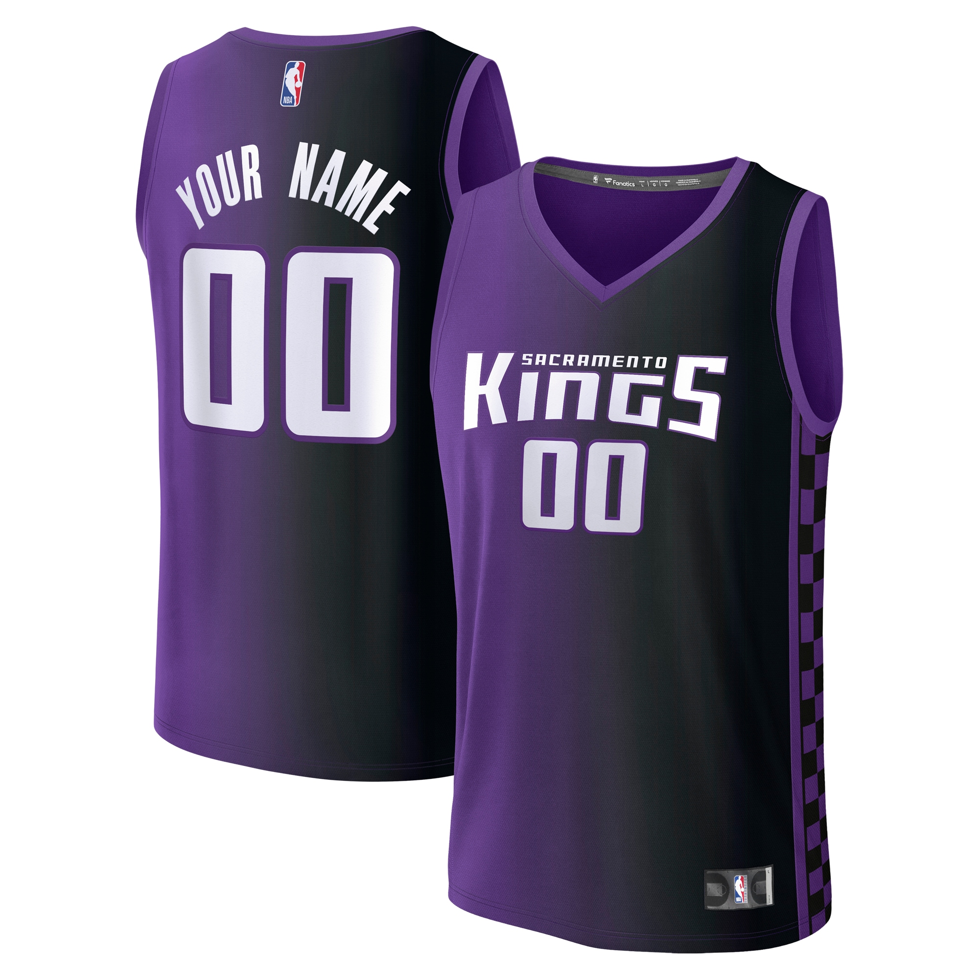 Youth Sacramento Kings Purple Fast Break Custom Edition Statement Basketball Jersey