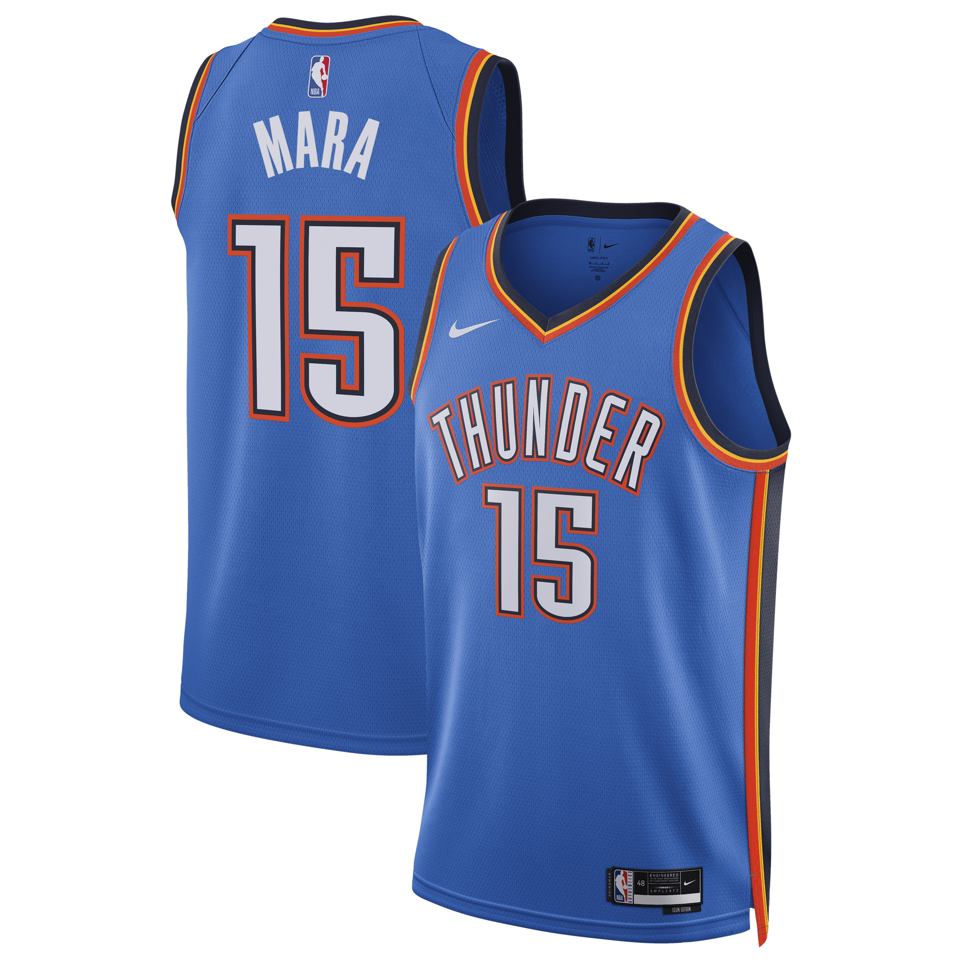 Men's Oklahoma City Thunder Blue Edition Icon Swingman Basketball Jersey – Aday Mara