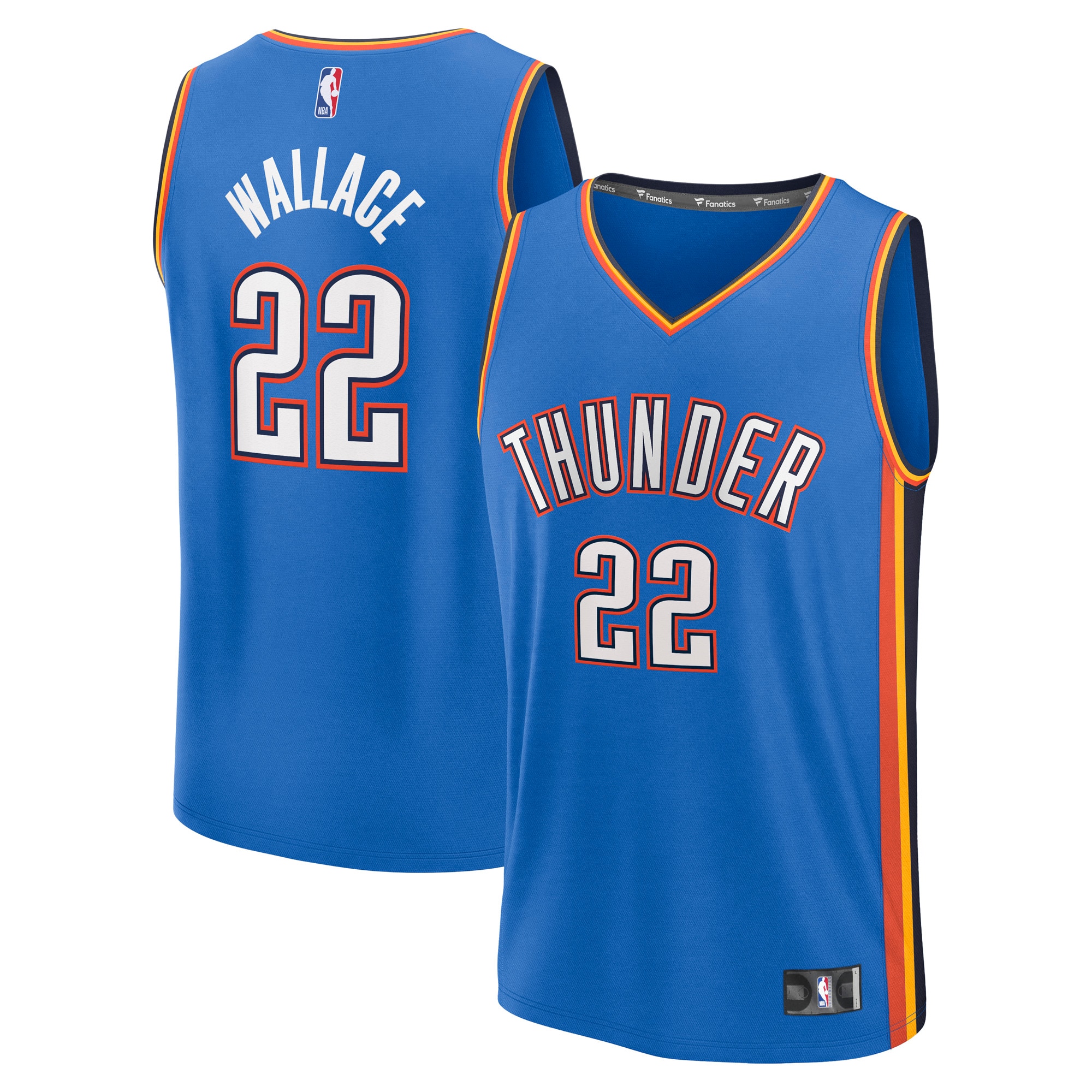 Men's Oklahoma City Thunder Blue Fast Break Edition Icon Player Basketball Jersey – Cason Wallace