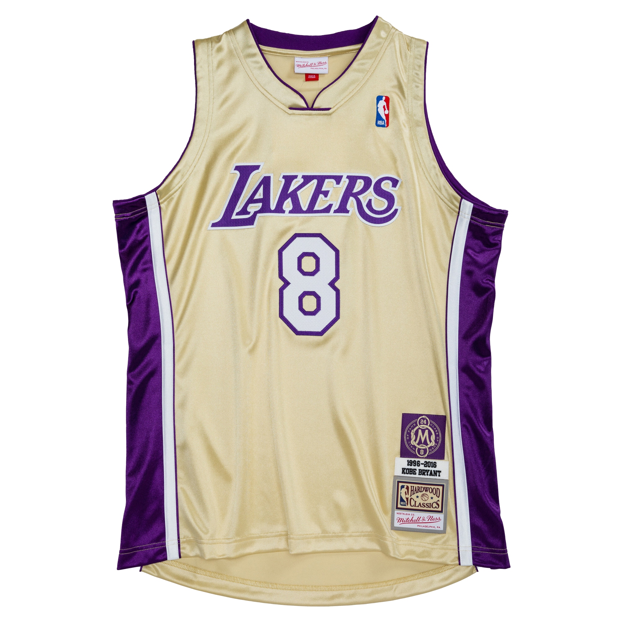 Men's Los Angeles Lakers Gold Hall Fame Class Basketball Jersey – Kobe Bryant